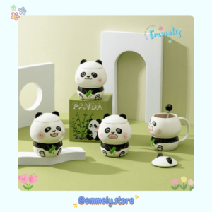 Bộ Cốc Ly Sứ Gấu Trúc Panda Emoji