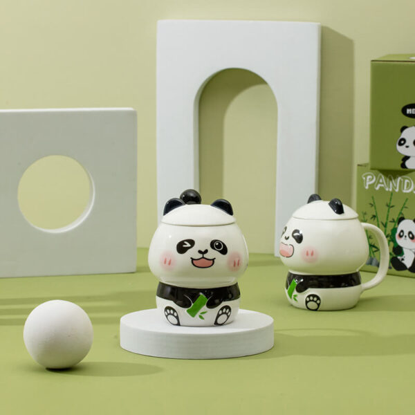 Bộ Cốc Ly Sứ Gấu Trúc Panda Emoji