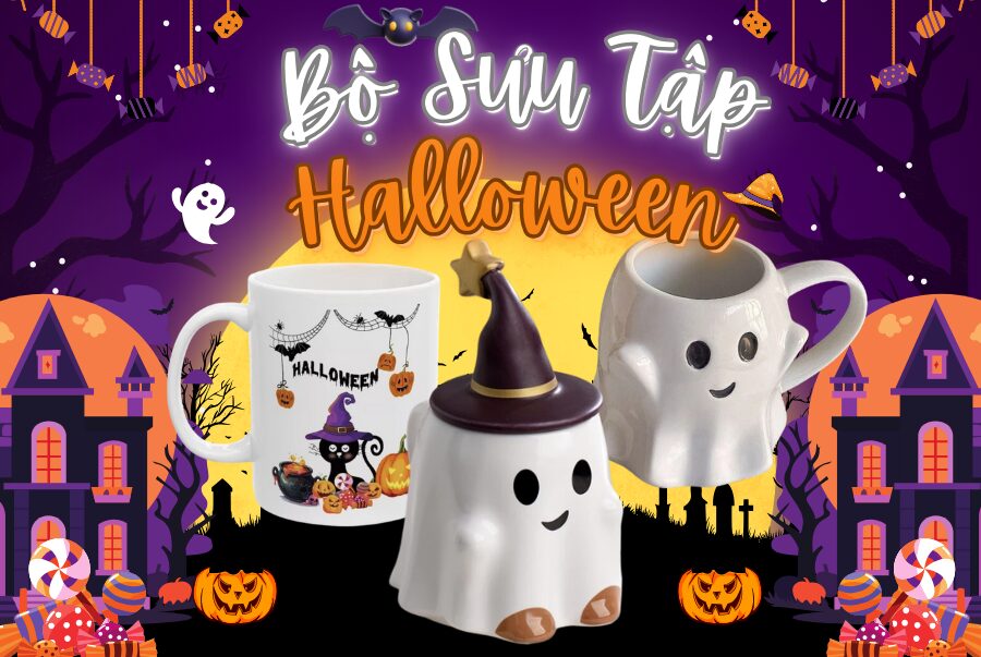 Bộ sư tập ly sứ Halloween