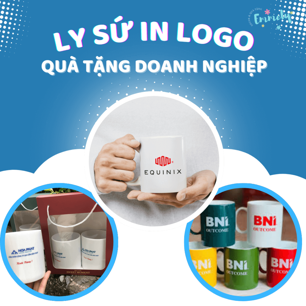 Ly sứ in logo quà tặng cho doanh nghiệp của bạn