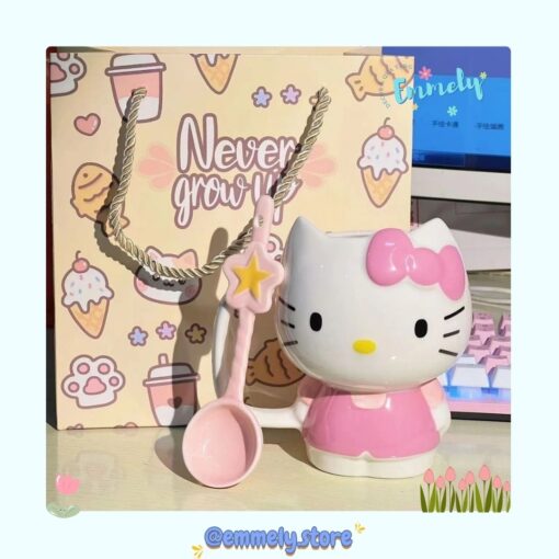 Ly Sứ Hình Mèo Hello Kitty