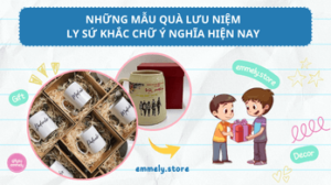 Quà lưu niệm ly sứ khắc chữ